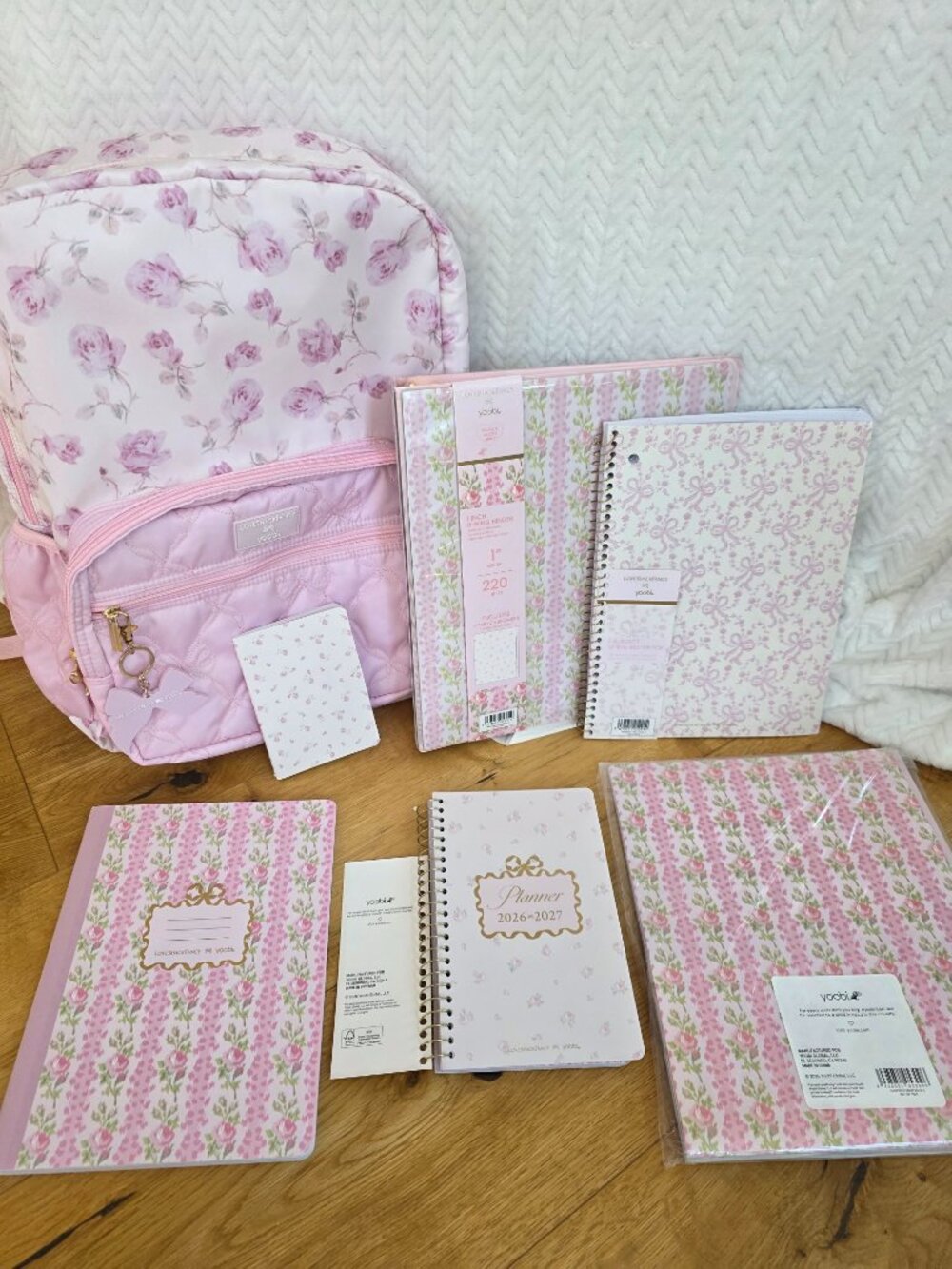 LoveShackFancy Target Backpack Blooming Heirloom binder Bow notebook